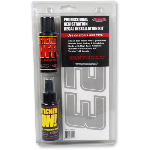 Hardline - Hardline Professional Registration Decal Installation Kit - Silver - SILVER900