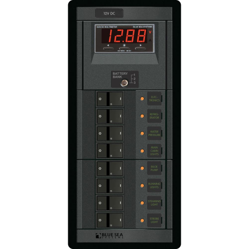 Blue Sea Systems - Blue Sea 1227 12V DC 8 Position w/Digital Meter