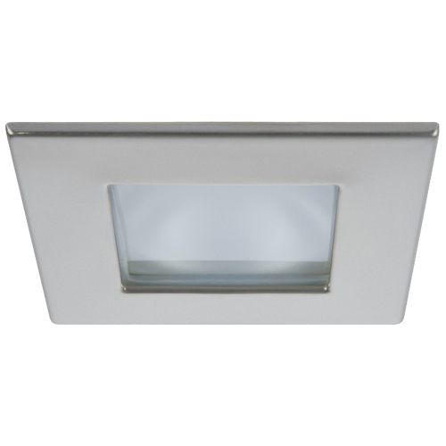 Quick - Quick Marina XP Downlight LED - 4W, IP66, Spring Mounted - Square Satin Bezel, Round Daylight Light