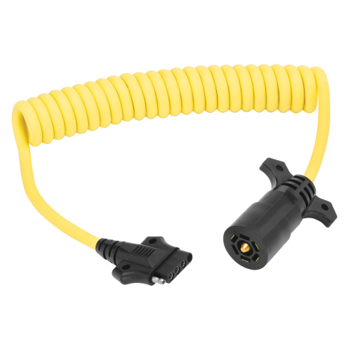 Wesbar - Wesbar 7-Way Trailer To 5-Way Flat Car End Coiled Jumper w/ 8ft Cable