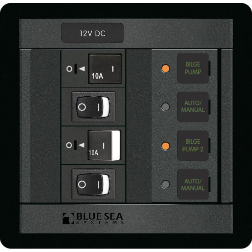 Blue Sea Systems - Blue Sea 1522 360 Panel Dual Bilge Pump Control