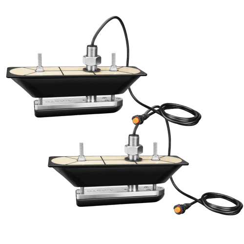 Garmin - Garmin GT30-THP SS Thru-Hull Pair DownV&#252;/SideV&#252; Scanning Transducer w/Temp f/Hull Deadrises 5&deg;-25&deg;