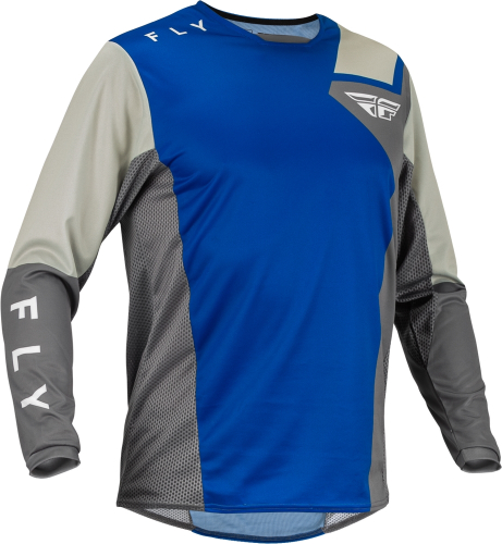 Fly Racing - Fly Racing Kinetic Jet Jersey - 376-522L - Blue/Gray/White - Large