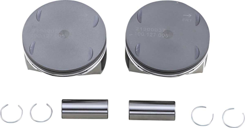 Drag Specialties - Drag Specialties Piston Kit (1746cc., 3.937in. Bore) - .010 Oversize, 10.0:1 Compression - 0911-0050