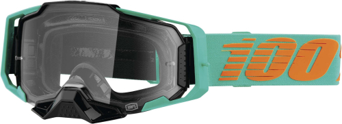 100% - 100% Armega Clark Goggles - 50700-359-02 - Clark/Aqua/Orange / Clear Lens - OSFM