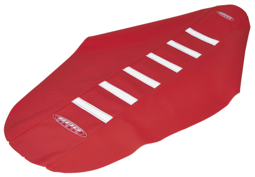 SDG - SDG 6-Rib Gripper Seat Cover - White Ribs/Red Top/Red Sides - 95943WRR