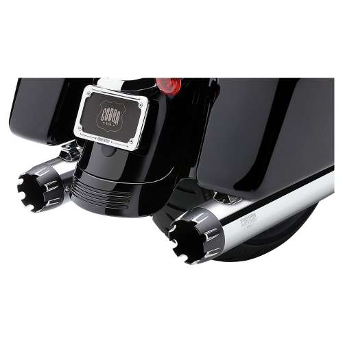 Cobra - Cobra Neighbor Haters Series Slip-On Mufflers w/ Dual Cut Tips - Chrome - 6267