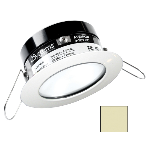 I2Systems Inc - i2Systems Apeiron PRO A503 - 3W Spring Mount Light - Round - Warm White - White Finish