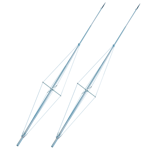 Rupp Marine - Rupp 20' Single Spreader Sidekick Outrigger Poles - Silver/Silver - Pair