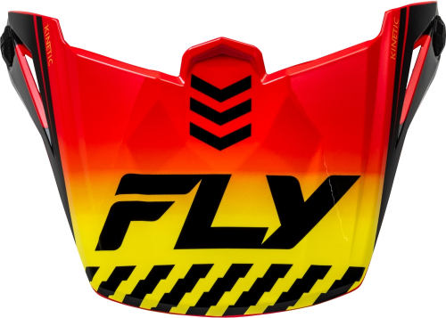 Fly Racing - Fly Racing Visor for Kinetic Menace Helmets - Red/Black/Yellow - F73-8671