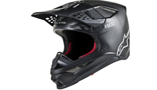 Alpinestars - Alpinestars S-M10 Supertech Solid Helmet - 9300319-1188-MD - Black/Carbon Glossy - Medium