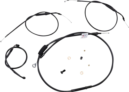 Burly Brand - Burly Brand Extended Cable/Brake Line Kit for 8in. Ape Handlebars - Black - B30-1272