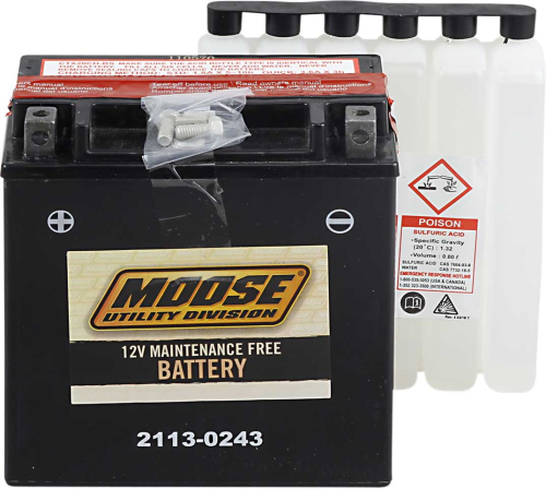 Moose Racing - Moose Racing AGM Maintenance-Free Battery - MTX20CH-BS
