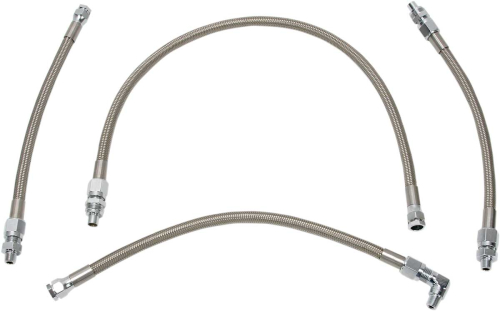 Drag Specialties - Drag Specialties Stainless Steel Braided Oil Line Kit - 606002
