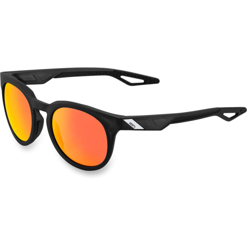 100% - 100% Campo Sunglasses - 61026-019-43 - Black/Red Mirror