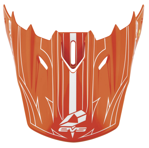 EVS - EVS Replacement Pinner Visor for T5 Helmets - H16T5P-VSOW - Orange/White