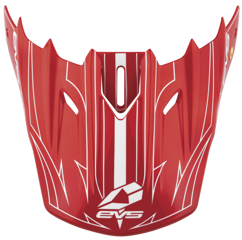 EVS - EVS Replacement Pinner Visor for T5 Helmets - H16T5P-VSRW - Red/White