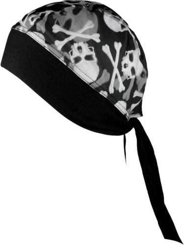 Schampa - Schampa Z-Wraps Stretch Headwrap - BNDNA003-70 - Skull and Crossbones