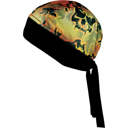 Schampa - Schampa Z-Wraps Stretch Headwrap - BNDNA003-71 - Flaming Skull