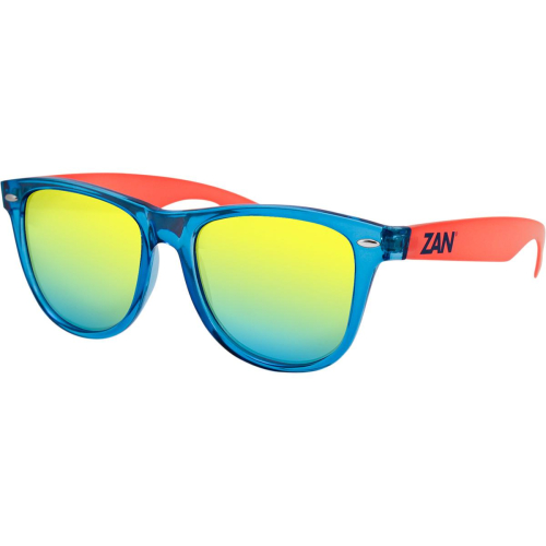 Zan Headgear - Zan Headgear Minty Sunglasses - EZMT05 - Crystal Gloss Neon Blue/Orange/Smoked Yellow Len