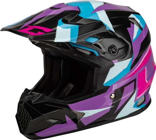 G-Max - G-Max MX-96 Splinter Helmet - D39611433 - Black/Purple/Blue Fade - X-Small
