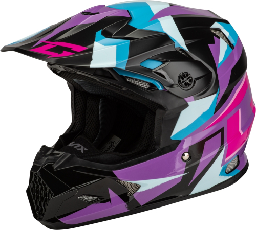 G-Max - G-Max MX-96S Splinter Helmet - D29611433 - Black/Blue/Purple - X-Small