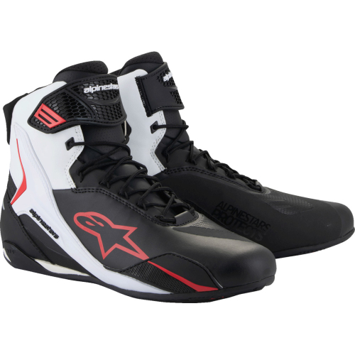 Alpinestars - Alpinestars Faster-4 Shoes - 2510425-123-8 - Black/White/Red - 8