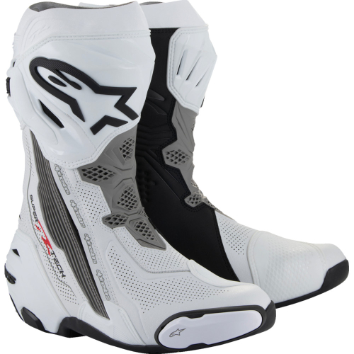 Alpinestars - Alpinestars Supertech R Vented Boots - 2220121-2024-41 - White/Mid Gray/Black - 41