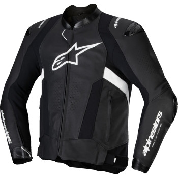 Alpinestars - Alpinestars Missile v3 Leather Jacket - 3100125-12-58 - Black/White - 58