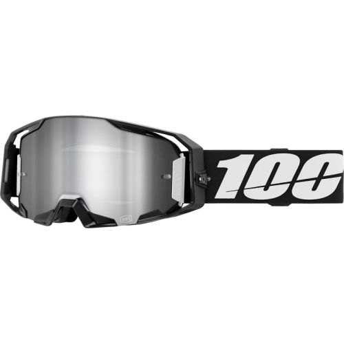 100% - 100% Armatic Goggles - 50060-00001 - Black/Black/White/Silver Mirror Flash Lens - OSFM