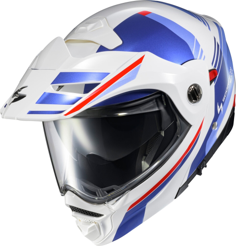 Scorpion - Scorpion EXO-AT960 Monk Helmet - 96-1205 - White/Blue - Large