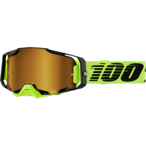 100% - 100% Armega Goggles - 50005-00032 - Neon Yellow/Green/Black/Gold Lens - OSFM