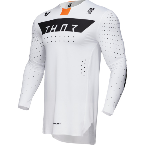 Thor - Thor Sportmode Rogue Jersey - 2910-8201 - White/Orange - Large