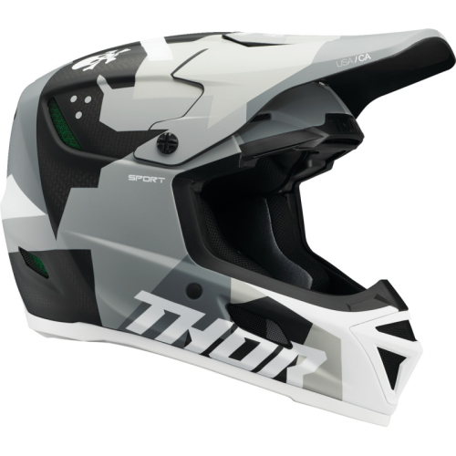 Thor - Thor Reflex Sport Carbon Helmet - 0110-8757 - Brave Gray/White - X-Small