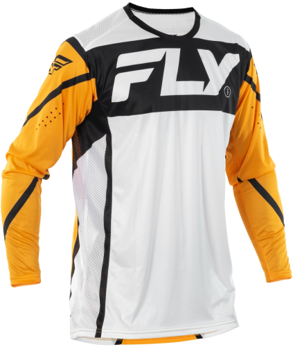 Fly Racing - Fly Racing Lite Jersey - 378-7232X - White/Black/Mustard - 2XL