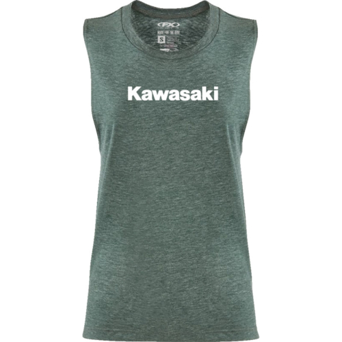 Factory Effex - Factory Effex Kawasaki Womens Tank Top - 27-87156 - Light Heather Green - X-Large