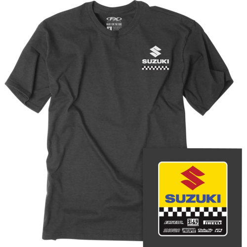 Factory Effex - Factory Effex Suzuki Starting Line Youth T-Shirt - 27-83404 - Heather Charcoal - Large