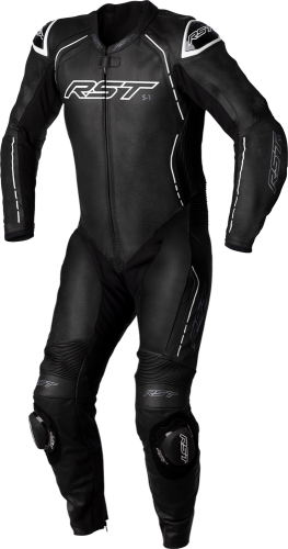 RST - RST S-1 Leather Suit - 102987WHI-52 - Black/White - 4XL