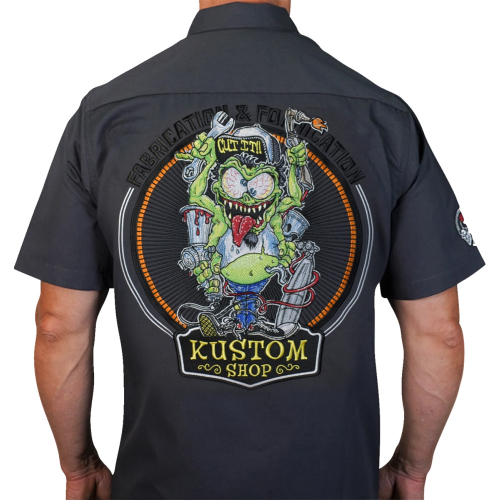Lethal Threat - Lethal Threat Fabrication Monster Shop Shirt - FE50220L - Dark Gray - Large