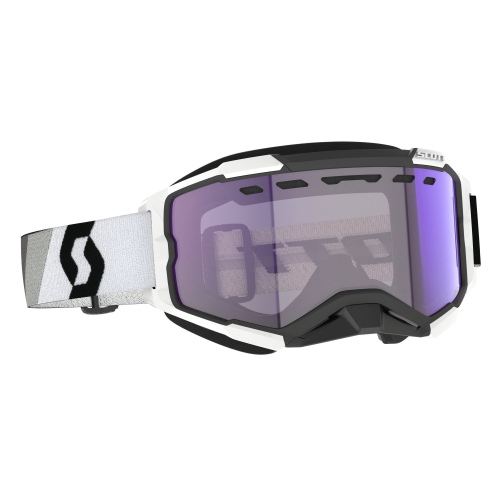 Scott USA - Scott USA Fury Snow Cross Light Sensitive Googles - 278604-7702307 - Black/White/Light Sensitive Works Lens - OSFM