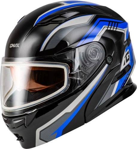 G-Max - G-Max MD-01S Transistor Helmet with Dual Lens - M20139433 - Blue/Black - X-Small