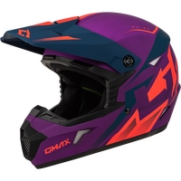 G-Max - G-Max MX-46 Compound Helmet - D3464933 - Matte Purple/Coral/Blue - X-Small