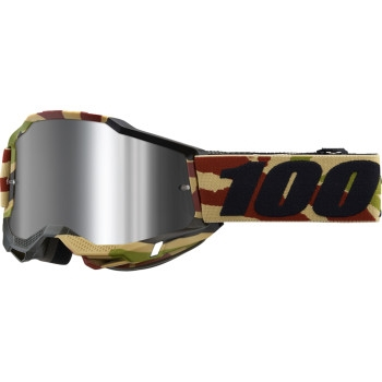 100% - 100% Accuri 2 Mission Goggles - 50014-00021 - Mission/Mirror Silver Flash Lens - OSFM
