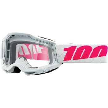 100% - 100% Accuri 2 Keetz Youth Goggles - 50024-00007 - Keetz/White/Pink/Clear Lens - OSFM