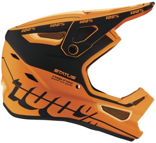 100% - 100% Status Youth Bicycle Helmet - 80011-00012 - Topenga Orange/Black - Large