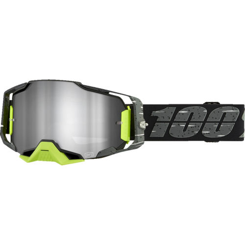 100% - 100% Armega Antibia Goggles - 50005-00022 - Black/Gray/Silver Flash Mirror Lens - OSFM