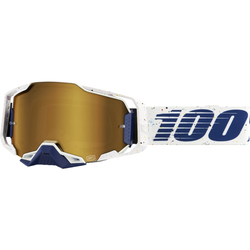 100% - 100% Armega Solis Goggles - 50005-00024 - White/Blue/True Gold Mirror Lens - OSFM