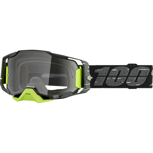 100% - 100% Armega Antibia Goggles - 50004-00021 - Black/Gray/Clear Lens - OSFM