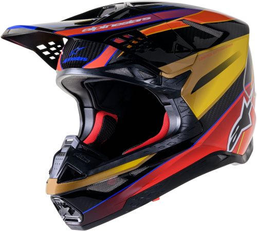 Alpinestars - Alpinestars Supertech S-M10 Era Helmet - 8301223-5938-L - Gold/Yellow/Rio Red Glossy - Large
