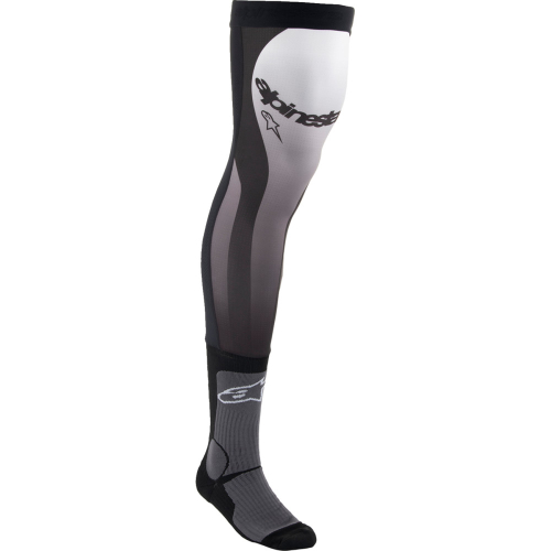 Alpinestars - Alpinestars Knee Brace Socks - 4701324-12-LXL - Black/White - Lg-XL